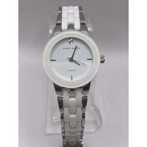 Anne Klein AK/1611 Diamond Dial White Ceramic Collection‎ Women's Watch